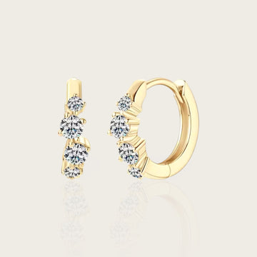 Saga Moissanite Pave Huggies