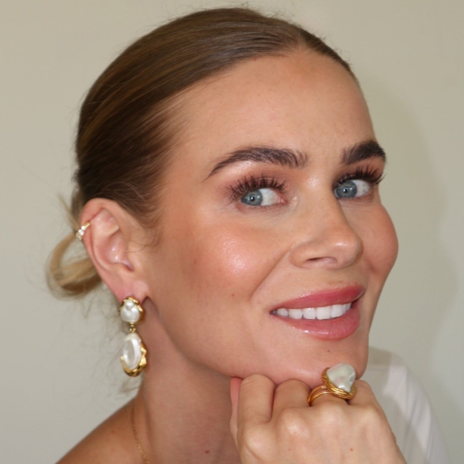 Kelly Baroque Pearl Dangle Earrings