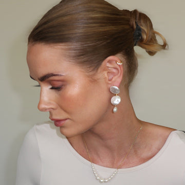 Delly Baroque Pear Dangle Earrings