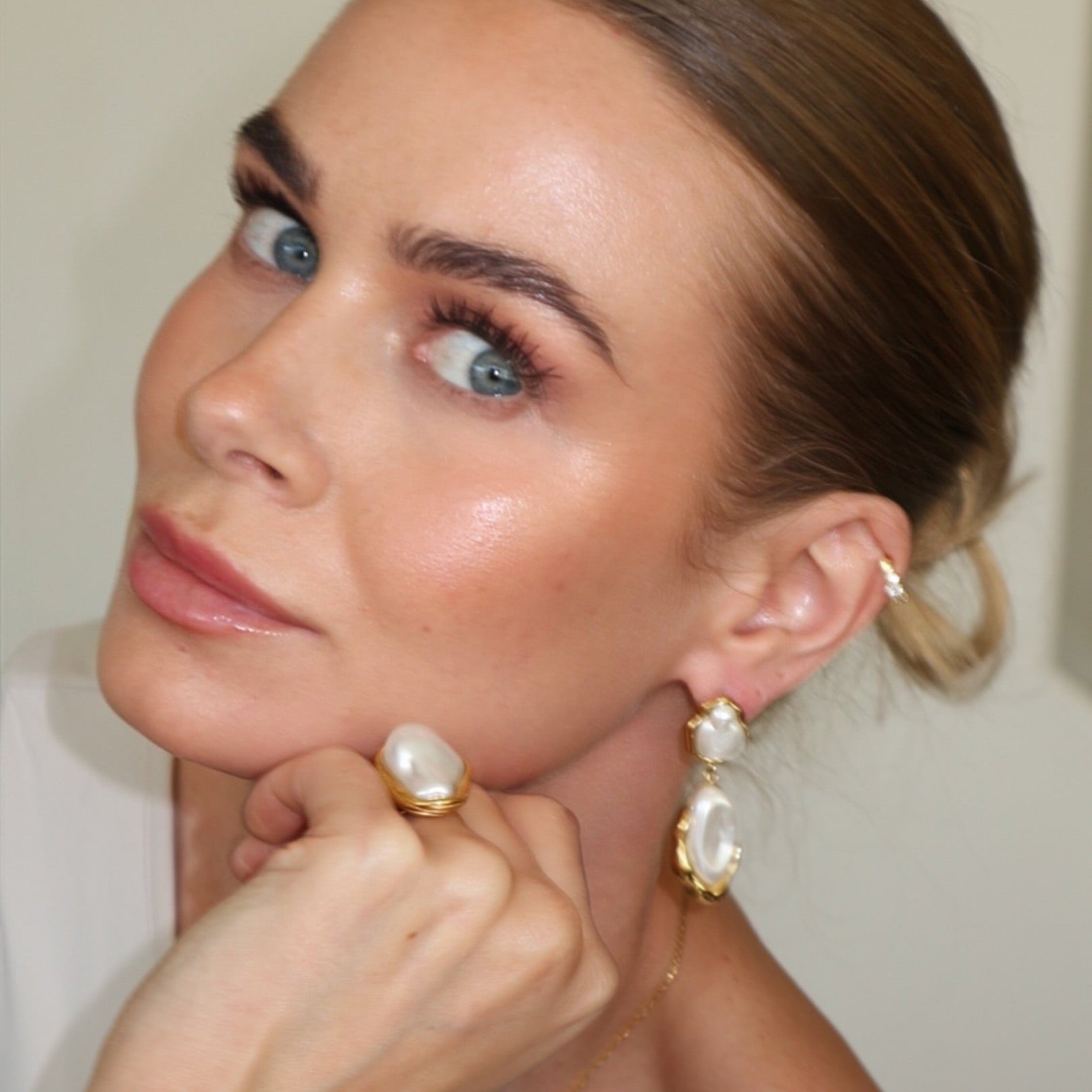 Kelly Baroque Pearl Dangle Earrings