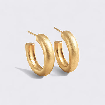 Tierra Large Brushed Hoops